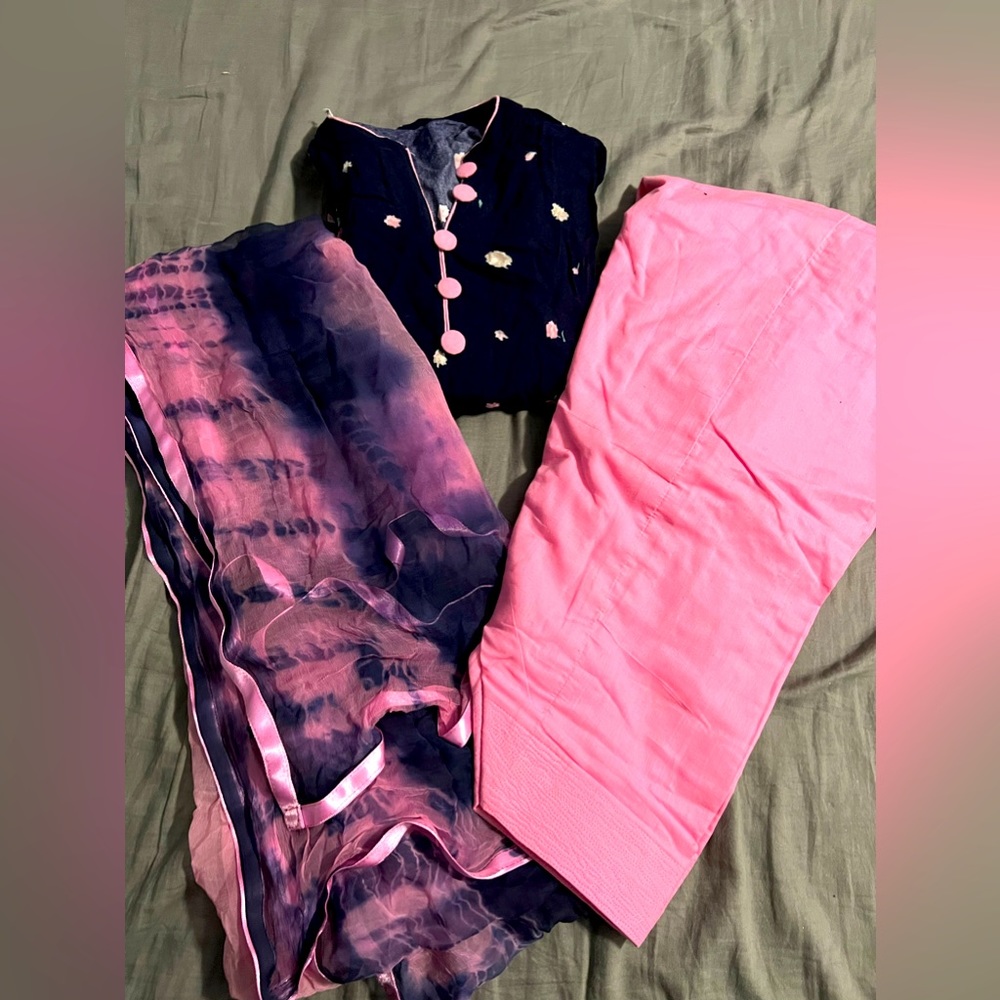 Printed cotton salwar suit with dupatta, leggings also available